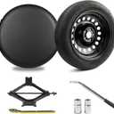 Spare Tire Kit Compatible with Toyota 2016-2025 RAV4, 2011-2026 Sienna. 2022-2025 Lexus NX Series - Includes 17x4 Black Rim, 165/90R17 Spare Tire, 28.7 Rolling Diameter, Includes car Jack kit.