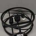 Farmhouse Semi Flush Mount Ceiling Light Fixtures, 11.8 2-Light Black Industrial Sloped Ceiling Lighting with Metal Cage for Kitchen, Hallway, Entryway, Laundry Room, Bedroom, E26