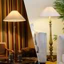 TOCHIC Empire Lamp Shades Set of 2, 4'' Top x 16'' Bottom x 9'' Slant Height Large Lamp Shade Spider Lampshades for Table Lamp Floor Lamp Beside Lamp, Spider Fitter, Cream White, 15.75 inches x 3.93 inches x 6.61 inches