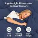 King Pillow Cases Set of 2 - Ultra Soft Hotel Quality Pillowcase Covers - Comfy, Cozy & Wrinkle Free - Shrinkage, Stain & Fade Resistant - Machine Washable Pillow Protectors - 2 Piece Set - Navy Blue