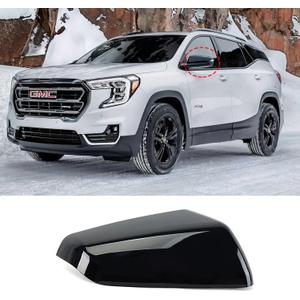 Right Passenger Side Exterior Mirror Cap Cover Rearview Mirror Cover Trim Fit for 2018 2019 2020 2021 2022 2023 Chevrolet Equinox & GMC Terrain Replace 23406416 (Glossy Black)