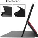 Tablet Cover for Microsoft Surface Pro X 13" (2021/2020/2019 Release),Ultra Slim Lightweight Leather Case for Microsoft Surface Pro X,Compatible with Type Cover Keyboard (Red)