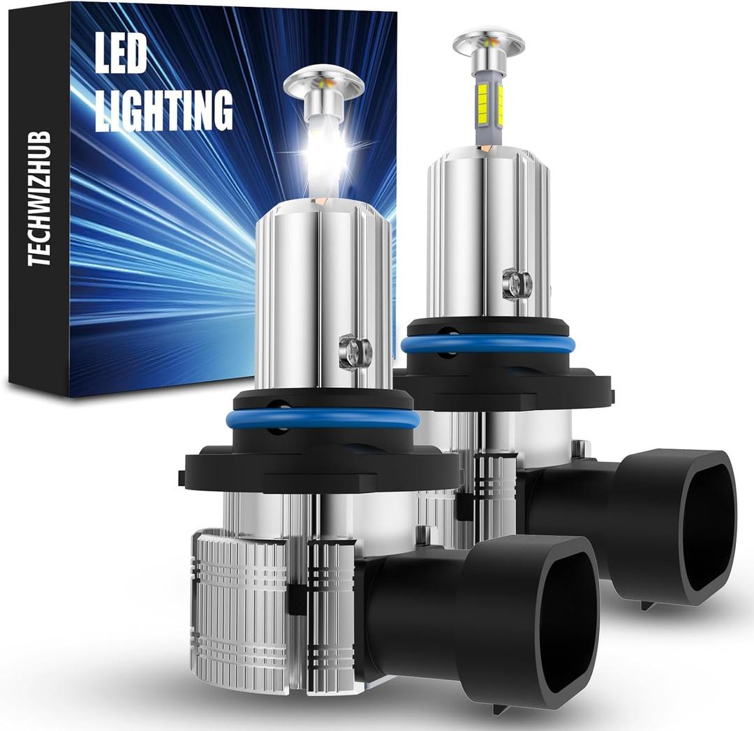 9005/HB3 Fog Bulbs, Upgrad 800% Bright 30000LM 6500K Cool White High Low Beam Bulbs, Real 1:1 Size No Shadows 9005 LED Lights, CANbus-Ready, Plug and Play,IP68 Waterproof,Pack of 2
