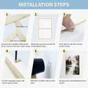 Falling in Art DIY Canvas Stretcher Bars, 24 x 36 Canvas Framing Kit, Wood Stretcher Frames for Oil Paintings, Paint by Numbers, and Posters