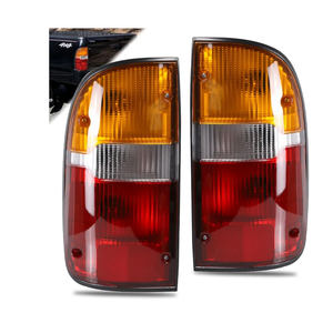 Tail Light Assembly Compatible With 1995-2000 Toyota Tacoma Rear Taillights Pair Left Driver and Right Passenge Side Replace TO2800116 TO2801116 8156004030 8155004030(Red/Amber/Clear Lens)