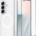 BENKS for Samsung Galaxy Z Fold 7 Case with Screen Protector & Hinge Protection, Magnetic Clear Phone Case, Anti Yellowing Shockproof Protective Bumper Transparent Cell Cover, Crystal Grand Combo