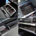 for Ford F150 Accessories 2021 2022 2023 2024 2025 Non-Slip Anti Dust Cup Holder Insert Center Console Liner Trim Door Packet Mats Custom Interior 40-pc Set (Bucket SuperCrew)(Orange Trim)