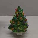 Hausse Christmas Ceramic Tree Night Light, Decorative Retro Christmas Tree Nightlight with Lamp, Multicolor Bulbs and 360 Degree Swivel Plug with ON/Off Switch for Kitchen Bathroom Bedroom Decor