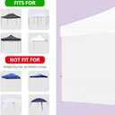 Tradesparker 10x10 Pop Up Canopy Wall with Zipper, 86 inch Height Instant Canopy SunWall Tent Sidewalls for 10x10 Pop Up Tent,2 Pack Sidewall Only,Black