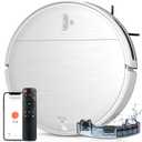 Robot Vacuum and Mop, 2 in 1 Robotic Vacuum Cleaner with Schedule, App/Voice, Slim Mopping Vacuum Robot with Watertank and Dustbin, Self-Charging, Easy of Use, Ideal for Hard Floor, Pet Hair, Carpet (White)