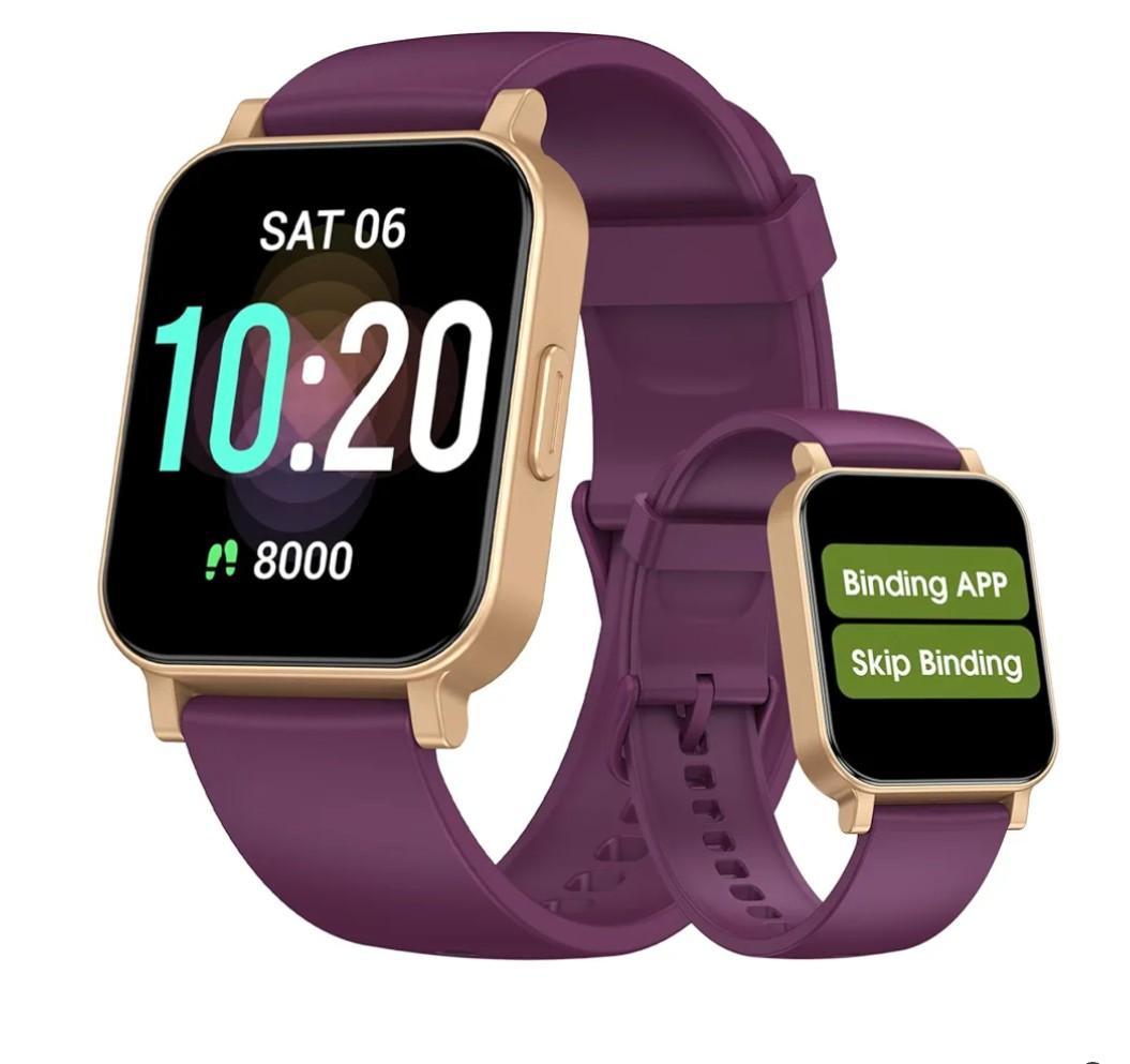 DAVIKO Smart Watch Senior Friendly No App/Phone Required,Pedometer Waterproof Fitness Tracker Watch with Step Counter Calories/Sleep Tracker for Walking Running for Men Women