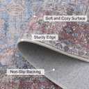 3x5 Area Rugs for Living Room - Washable, Non-Slip Medium Accent Rug for Bedroom, Kitchen, Entryway - Durable Carpet for High-Traffic Areas & Home Decor, Rustic Vibes/Rust