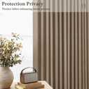 Thick Linen Pinch Pleated Curtains 96 Inches Length 2 Panels for Living Room Tan Brown Latte Country Light Filtering Curtain for Track System Back Tab Window Drapes for Dining Room Bedroom W50xL96