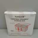 Sattiyrch Plastic Christmas Ornament Storage Box with Trays,Customizable Dividers, Dust-Proof Durable Ornament Organizer Holder,Christmas Storage Containers,Holds 128 x 3 Ornaments