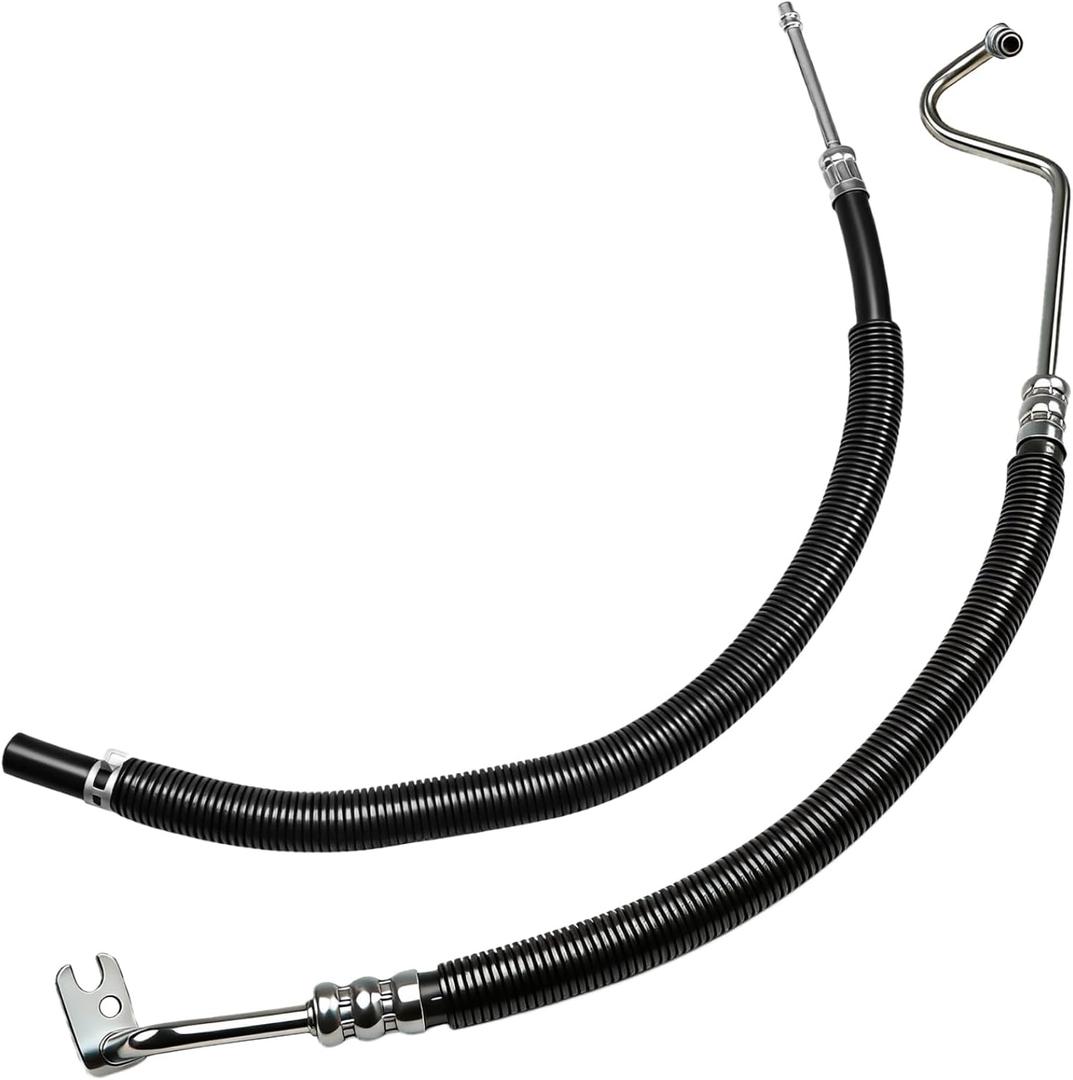 Power Steering Pressure & Return Hose Line Assembly, Power Steering Hose Pressure Line Compatible with Cadillac Escalade GMC Yukon Chevrolet Tahoe Silverado 1500 Replace#: 15812564 15812565