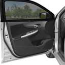 ZATOOTO Car Window Shades - Single Layer Car Window Screen for Front Side Sun Shade Elastic Mesh for Most Vehicles, Side Window Sun Shade Easy Installation, Breathable & Clear View