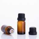 50Pack Set 10ML Amber Glass Bottle with Orifice Reducer and Cap Small Essential Oil Vials (10ML)