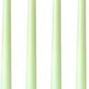 10 Inch Smooth Taper Candles for Home Decoration, 4 Pack Sage-Green Candlesticks for Dinner Party Wedding Holiday Spring