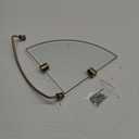 Kraus Elie Glass Bathroom Corner Shower Shelf with Rail in Brushed Gold, KEA-18846BG
