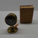 Deco 79 Stainless Steel Metal Decorative Clock Small Mantel Clock, Tabletop Clock 4" x 4" x 7", Gold