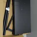 Wall Mounted Clothes Rack with Top Shelf, 46.5'' Industrial Clothing Rack Heavy Duty, Metal Shelf with Hanging Rod, Garment Rack Laundry Room Shelves, Space Saving (Black)