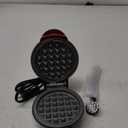 DASH Deluxe Mini Maker for Individual Waffles, Hash Browns, Keto Chaffles with Included Brush and Cord Wrap, and Easy to Clean Non-Stick Surfaces, 4 Inch, Apple Red