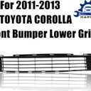 Front Center Bumper Lower Grille Corolla Black Direct Insert Replacement Grill Compatible with Toyota Corolla Sedan 4-Door 2011-2013 5311202280 TO1036125
