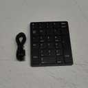 Wired Number Pad 26 Keys Numeric Keypad with Calculator Key and Financial Currency Symbols Portable Mini Numpad for Windows, PC, Computer, Laptop, Notebook, Desktop (Black)