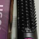 Hair Straightener Brush for Women: Negative Ionic 3-in-1 Curling & Straightening Brush, Ceramic Hot Comb with 15 Temps for Hair Styling, Black