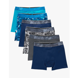 Hanes boys Performance Tween Boxer Briefs Underwear, Assorted Prints & Solids, 6-pack, Size Medium 