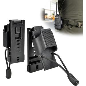 Radio Holster for Duty Belt, Radio Holder Police Law Enforcement Gear Belt Clip Accessories, Walkie Talkie Holder for Belts up to 2.3" - Fits Motorola APX, Kenwood, BaoFeng, Midland Radios