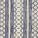 DII Textured Woven Rug Collection Hand-Loomed Shag Printed, 2x3 Ft, Chenille Stripe French Blue