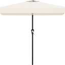 AreShark 6.5 x 10 FT Rectangular Valance Patio Umbrella, Outdoor Umbrella with Tilt and Crank, Market Table Umbrellas W/ 6 Ribs UV Protection for Garden, Deck, Backyard Pool, Cream White