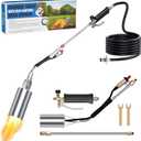 Propane Torch Weed Burner, 1,800,000 BTU Blow Torch for Weeds with 11.5FT Hose, Self Igniter and Turbo Trigger, Flamethrower for Weeding, Roof Asphalt, Melting Snow, Road Marking, Barbeque