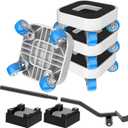 New Upgrade Furniture Sliders, Furniture Movers with Wheels, Furniture Lift Mover Tool Set with 360 Rotatable Wheels, Furniture Dolly for Moving Heavy Duty Sofa, Bed, Load Capacity Up to 750lb (1in wheels + 1 pry bar)
