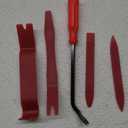 LivTee 5 pcs Auto Trim Removal Tool Kit, No Scratch Plastic Pry Tool Kit - Interior Door Panel Clip Fastener Removal Set for Vehicle Dash Radio Audio Installer (Red)