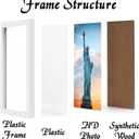 OMAIGAR 16x24 Picture Frame for 16by24 Poster Photo Canvas Certificate White High Transparent Photo Frame Wall Desktop Horizontal Vertical 16 x 24