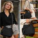 Nylon Crossbody Bags for Women, Lightweight Shoulder bag, Top Handle bag with 2 Adjustable Straps