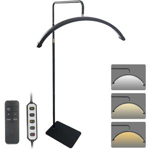 NATURALRISE LED Floor LampHalf Moon Lash Light for Eyelash Extensions, Nail Art & Tattoos | 3 Color Temperatures, 10-100% Dimming, Height Adjustable Reading Lamp for Bedroom, Office, Makeup Studio