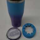 Universal Iced Coffee Sleeve - Upgraded Double Wall Reusable Stainless Steel Holder Sleeves Insulator for Cold Drinks Fits Starbucks Dunkin Donuts McDonalds Small Medium Large Cup (Blue Purple)