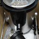 Qcen Juicer Machine, 800W Centrifugal Juicer Extractor with Wide Mouth 3 Feed Chute for Fruit Vegetable, Easy to Clean, Stainless Steel, BPA-free (Black)