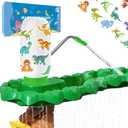 Water Table Pump, Water Pump for Water Table, Dual Motor Double Water Output Work Continuously for 2 Hours, Water Toys Accessories with Waterproof Stickers, Fun Summer Outdoor Toys for Kids
