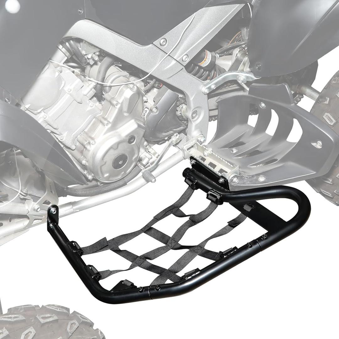 Side Step Nerf Bars for Yamaha Raptor 700 / 700R 06-25, Foot Guards Pegs Heel Guards with Black Webbing Nets Off-Road Protective Accessories for Yamaha Raptor 700 YFM 700 700R 2006-2025