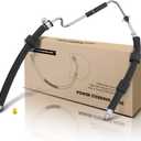 A-Premium Power Steering Pressure Hose Assembly Compatible with Audi | for S4 2004-2009, RS4 2007-2008, 4.2L, Intermediate Hose, EPDM Rubber Resists Cracking & Heat