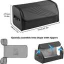 TOPABYTE Car Trunk Organizer with Lid Capacity Collapsible Bag Black, Large