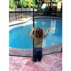WaterWarden Pool Safety Fence for Inground Pool, 4 x 24 ft., Guards Children and Pets, UL Certified to ASTM F2288, 4 Foot Tall Removable Barrier, Hardware Included, 2 Sets of 4'x12', Black