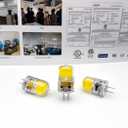 G4 LED Bulb, 12V JC G4 Bi Pin Bulb, G4 20W 30W Halogen Bulb Replacement,Daylight White 6000K 12V Dimmable 4-Pack