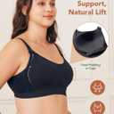 HOFISH Nursing Bra for Breastfeeding with Fixed Pad, TwinClips Wearable Pump Bra, Adjustable Comfort Maternity Bra for Pregnancy, Darkblue+Brown, XL (XL)