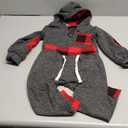 Tepuce Baby Boy Clothes Toddler Infant Boys Fall Winter Outfit Long Sleeve Plaid Pocket Hoodie Tops + Pants 2Pcs 18-24M