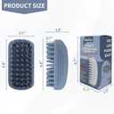 2 x Dog Grooming Brush Pet Shampoo Bath Rubber Bristles Soothing Massage Curry Comb for Doggy Long & Short Hair Dog Scrubber Professional Quality Dog Wash Brush